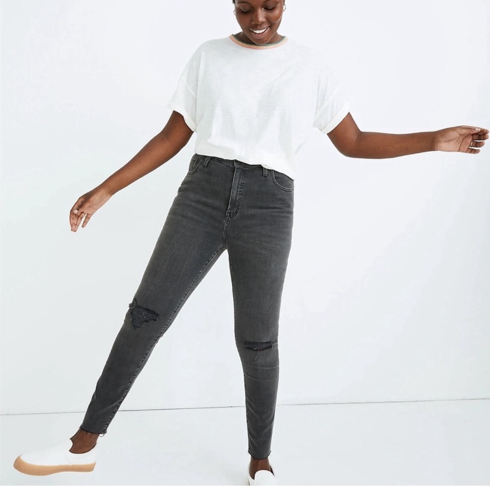 Madewell Curvy High-Rise Skinny Jeans in Black Sea size 27